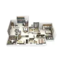 Sonigara Concord Ravet 3 BHK Floor Plan Image